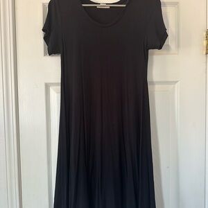Style & Co Black Casual Midi Sundress